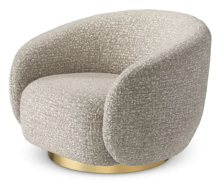 Eichholtz CMA0003 Swivel Chair Brice in Montclaire Slver Eichholtz CMA0003 Swivel Chair Brice in Montclaire Slver
