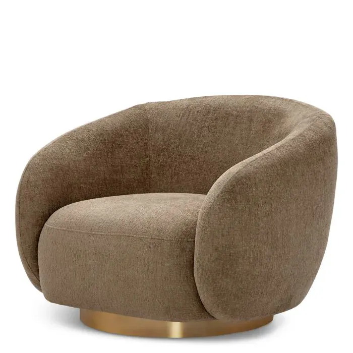 Eichholtz CMA0021 Swivel Chair Brice in Stratfort Warm Grey