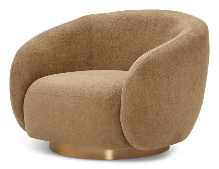 Eichholtz CMA0022 Swivel Chair Brice in Stratfort Honey Eichholtz CMA0022 Swivel Chair Brice in Stratfort Honey