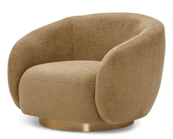Eichholtz CMA0022 Swivel Chair Brice in Stratfort Honey Eichholtz CMA0022 Swivel Chair Brice in Stratfort Honey