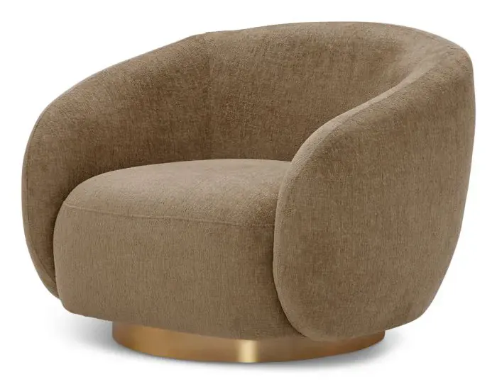 Eichholtz CMA0023 Swivel Chair Brice in Stratfort Brown Eichholtz CMA0023 Swivel Chair Brice in Stratfort Brown