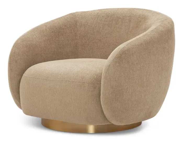 Eichholtz CMA0024 Swivel Chair Brice in Stratfort Sand Eichholtz CMA0024 Swivel Chair Brice in Stratfort Sand