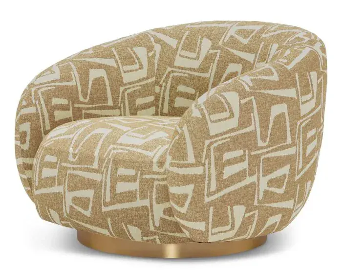 Eichholtz CMA0025 Swivel Chair Brice in Davenport Light Brown