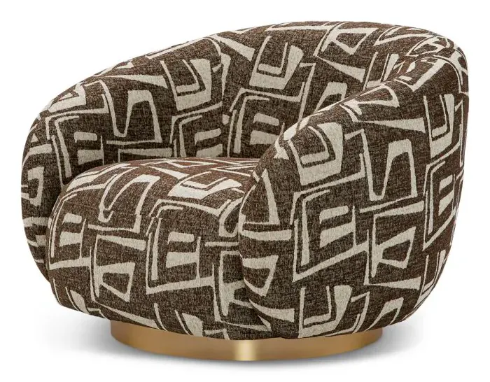 Eichholtz CMA0026 Swivel Chair Brice in Davenport Dark Brown Eichholtz CMA0026 Swivel Chair Brice in Davenport Dark Brown
