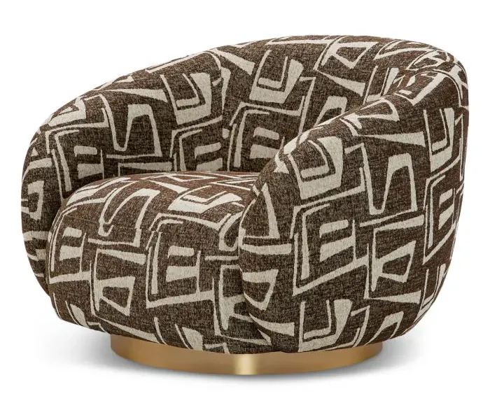 Eichholtz CMA0026 Swivel Chair Brice in Davenport Dark Brown Eichholtz CMA0026 Swivel Chair Brice in Davenport Dark Brown