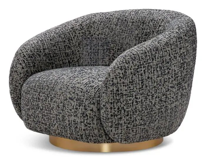Eichholtz CMA0027 Swivel Chair Brice in Montclaire Blue Eichholtz CMA0027 Swivel Chair Brice in Montclaire Blue