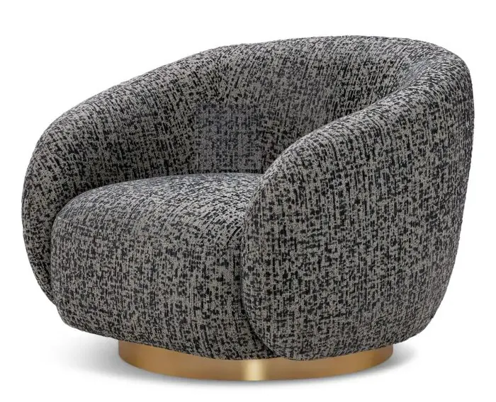 Eichholtz CMA0027 Swivel Chair Brice in Montclaire Blue Eichholtz CMA0027 Swivel Chair Brice in Montclaire Blue