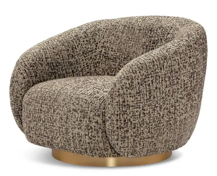 Eichholtz CMA0028 Swivel Chair Brice in Montclaire Dark Brown Eichholtz CMA0028 Swivel Chair Brice in Montclaire Dark Brown