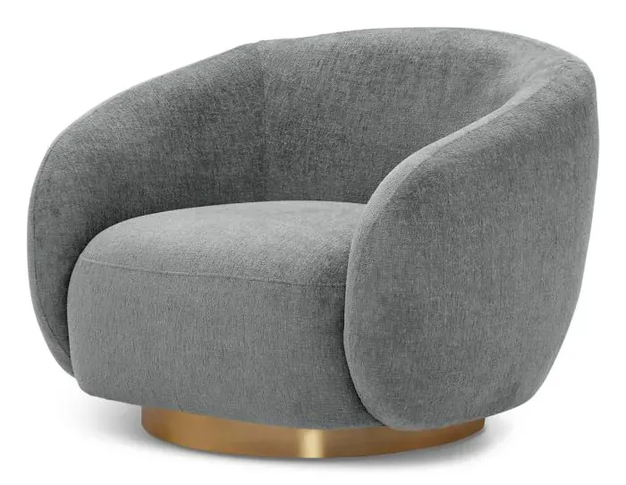 Eichholtz CMA0032 Swivel Chair Brice in Hastings Light Blue Eichholtz CMA0032 Swivel Chair Brice in Hastings Light Blue