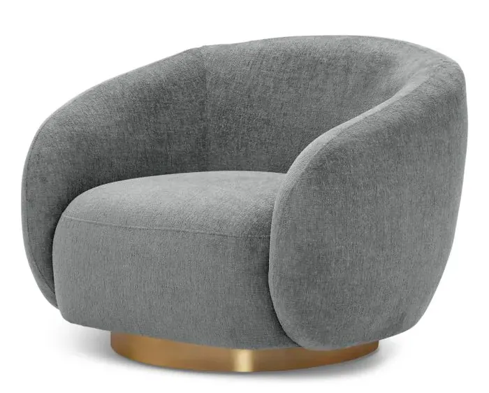 Eichholtz CMA0032 Swivel Chair Brice in Hastings Light Blue Eichholtz CMA0032 Swivel Chair Brice in Hastings Light Blue