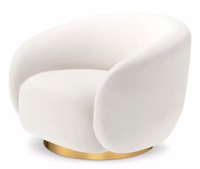 Eichholtz CMA0124 Swivel Chair Brice in Muslin White
