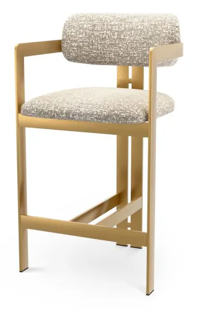 Eichholtz CMA0294 Counter Stool Donato in Montclair Sliver Eichholtz CMA0294 Counter Stool Donato in Montclair Sliver