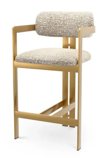 Eichholtz CMA0294 Counter Stool Donato in Montclair Sliver Eichholtz CMA0294 Counter Stool Donato in Montclair Sliver