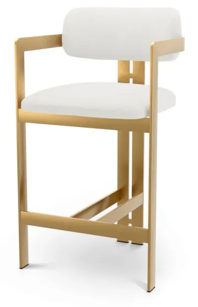 Eichholtz CMA0308 Counter Stool Donato in Muslin White Eichholtz CMA0308 Counter Stool Donato in Muslin White