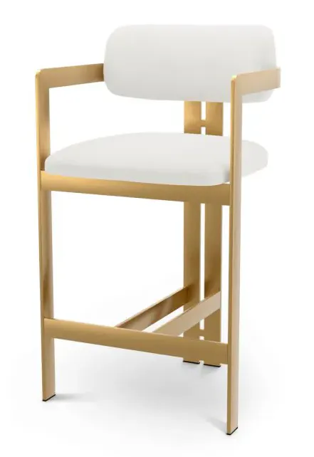 Eichholtz CMA0308 Counter Stool Donato in Muslin White Eichholtz CMA0308 Counter Stool Donato in Muslin White