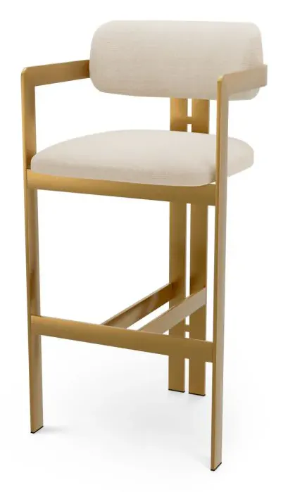 Eichholtz CMA0309 Bar Stool Donato in Stratfort Pearl Eichholtz CMA0309 Bar Stool Donato in Stratfort Pearl
