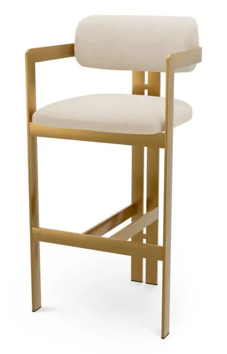 Eichholtz CMA0309 Bar Stool Donato in Stratfort Pearl Eichholtz CMA0309 Bar Stool Donato in Stratfort Pearl