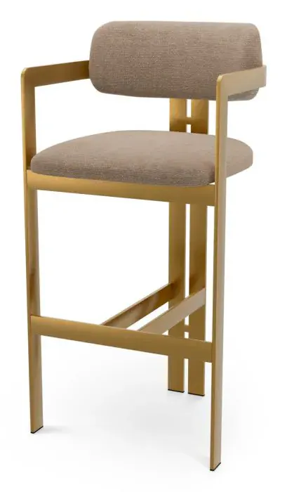 Eichholtz CMA0310 Bar Stool Donato in Stratfort Warm Grey Eichholtz CMA0310 Bar Stool Donato in Stratfort Warm Grey