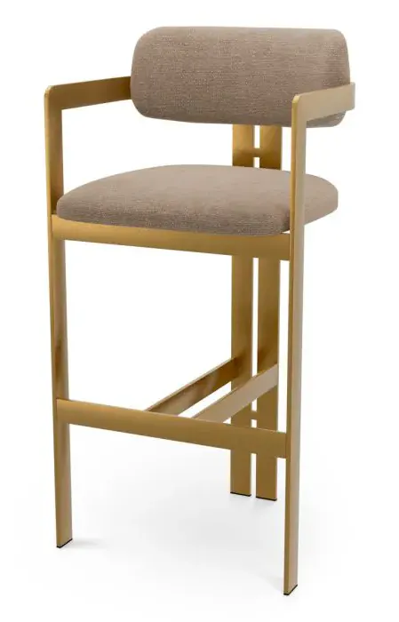 Eichholtz CMA0310 Bar Stool Donato in Stratfort Warm Grey Eichholtz CMA0310 Bar Stool Donato in Stratfort Warm Grey
