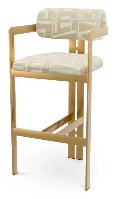 Eichholtz CMA0314 Bar Stool Donato in Davenport Light Grey Eichholtz CMA0314 Bar Stool Donato in Davenport Light Grey