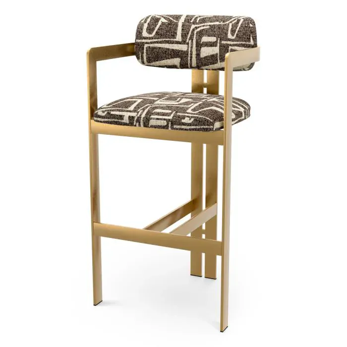 Eichholtz CMA0316 Bar Stool Donato in Davenport Dark Brown