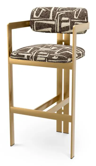 Eichholtz CMA0316 Bar Stool Donato in Davenport Dark Brown Eichholtz CMA0316 Bar Stool Donato in Davenport Dark Brown