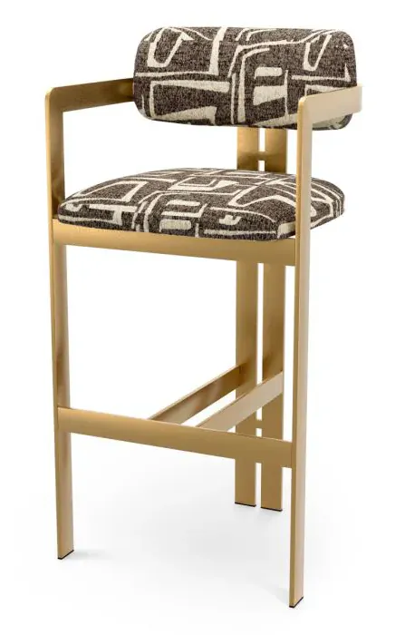 Eichholtz CMA0316 Bar Stool Donato in Davenport Dark Brown Eichholtz CMA0316 Bar Stool Donato in Davenport Dark Brown