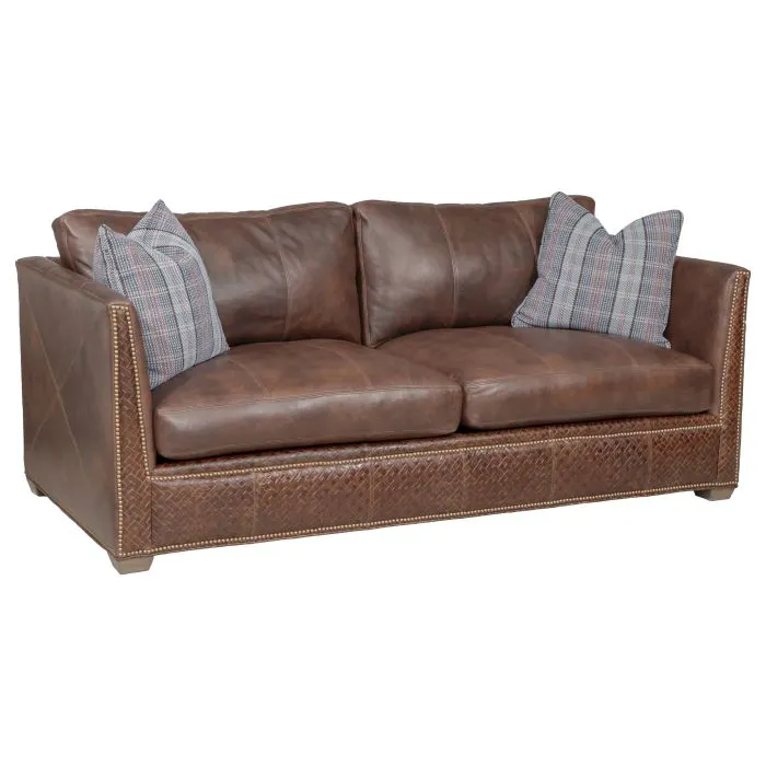 Fairfield P-2604-84-B Chesterfield 84″ Sofa in Leather