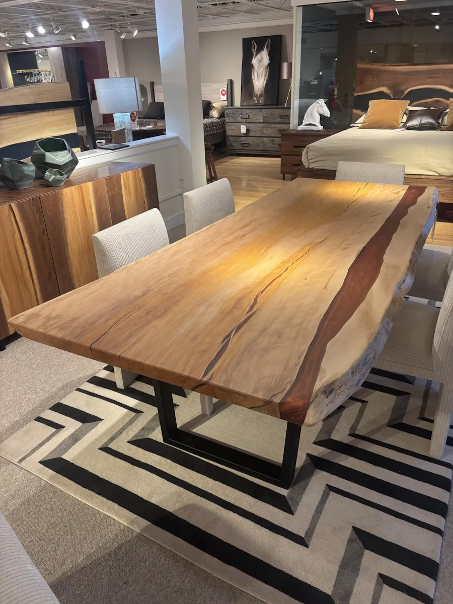 Still Fork SL574SYC Sycamore Live Edge Dining Table Still Fork SL574SYC Sycamore Live Edge Dining Table
