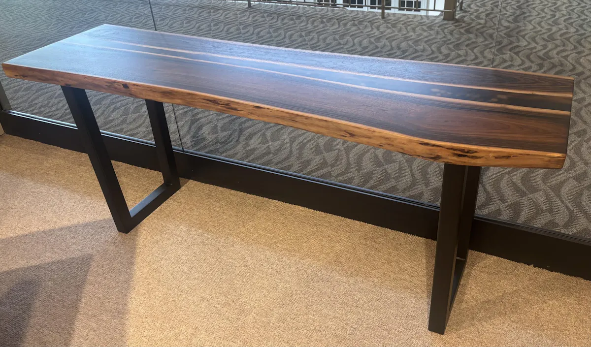 Still Fork CUSTOMRIVER Walnut Live Edge Console Still Fork CUSTOMRIVER Walnut Live Edge Console