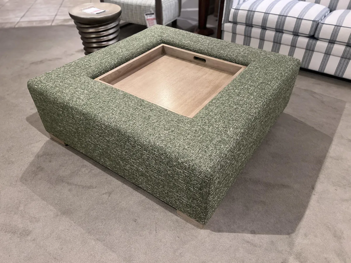 Century LTD7110-4848TR/210 Rockford 48" Square Ottoman W/Tray Century LTD7110-4848TR/210 Rockford 48" Square Ottoman W/Tray