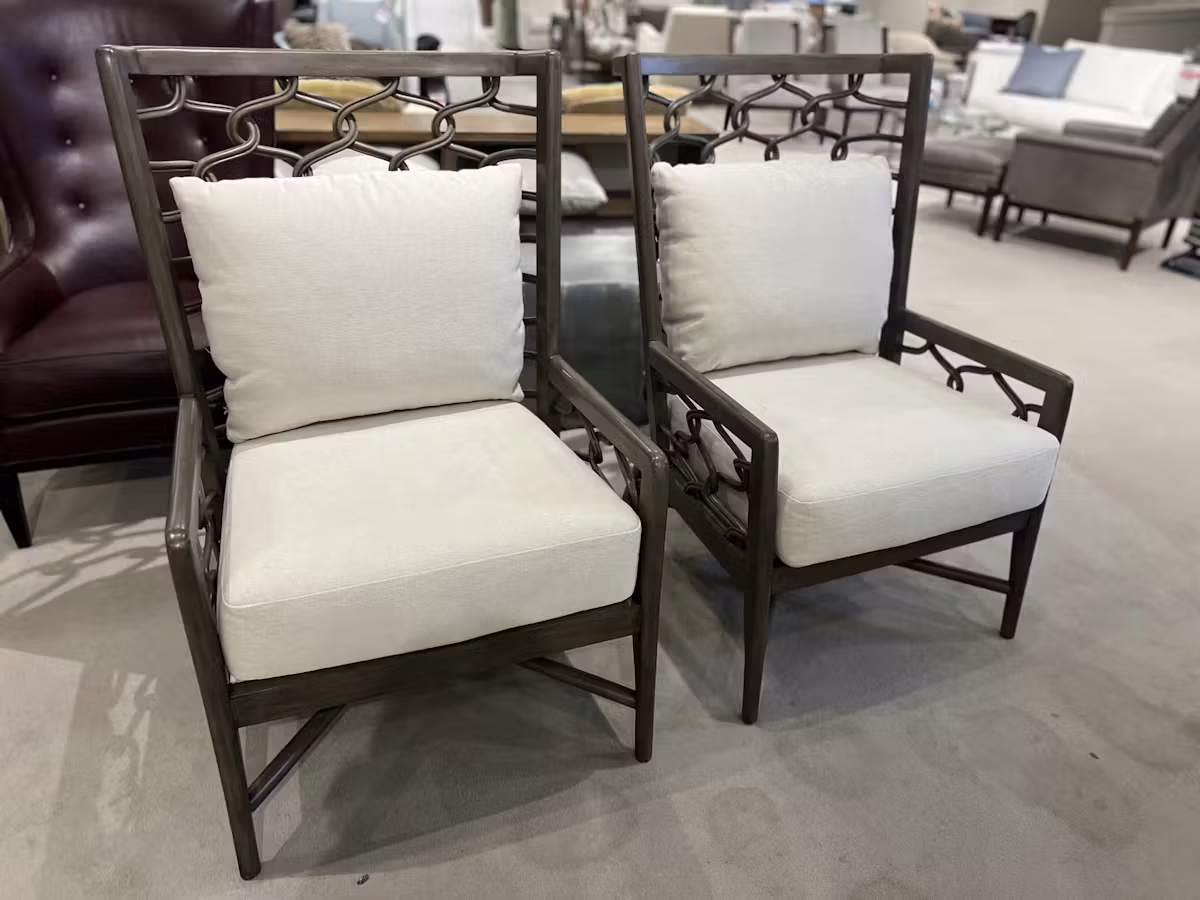 Century CT2095-MK-FL/30 Captains Chairs-Mink/Flax Century CT2095-MK-FL/30 Captains Chairs-Mink/Flax