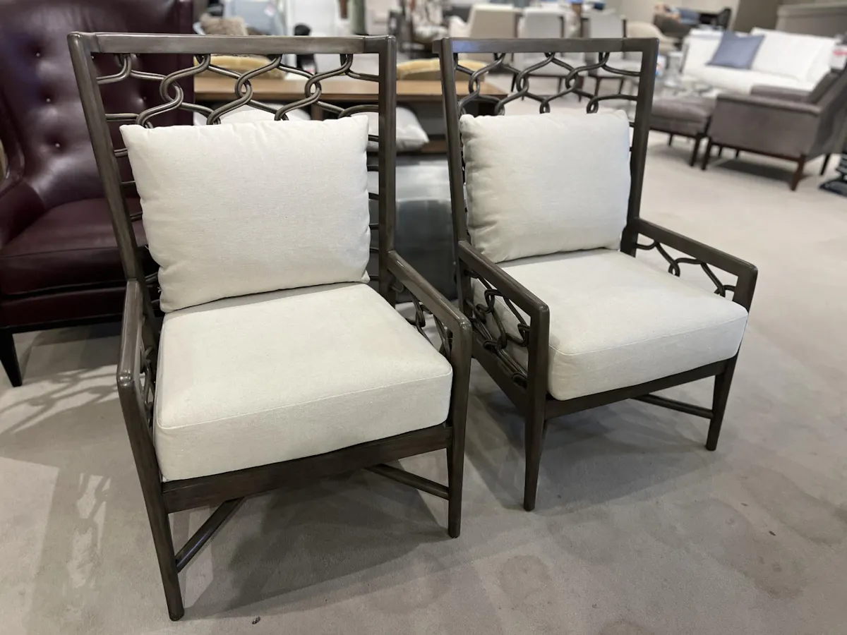 Century CT2095-MK-FL/30 Captains Chairs-Mink/Flax Century CT2095-MK-FL/30 Captains Chairs-Mink/Flax