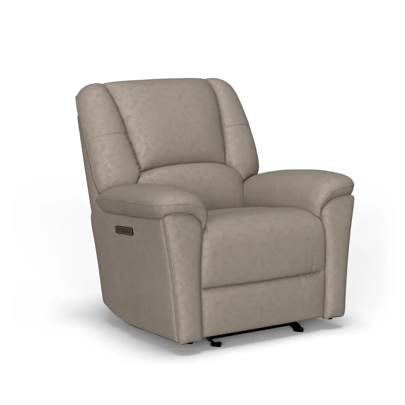 Flexsteel S3432-54P3 Plush Leather Power Gliding Recliner with Power Headrest & Lumbar
