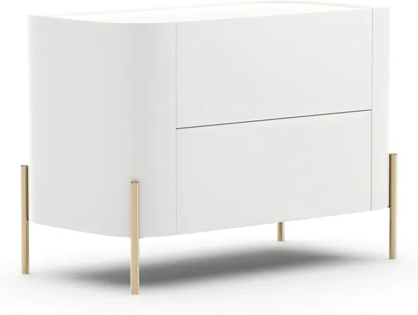 Caracole Furniture CLA-426-061 Atom 34" Nightstand - Latte Caracole Furniture CLA-426-061 Atom 34" Nightstand - Latte