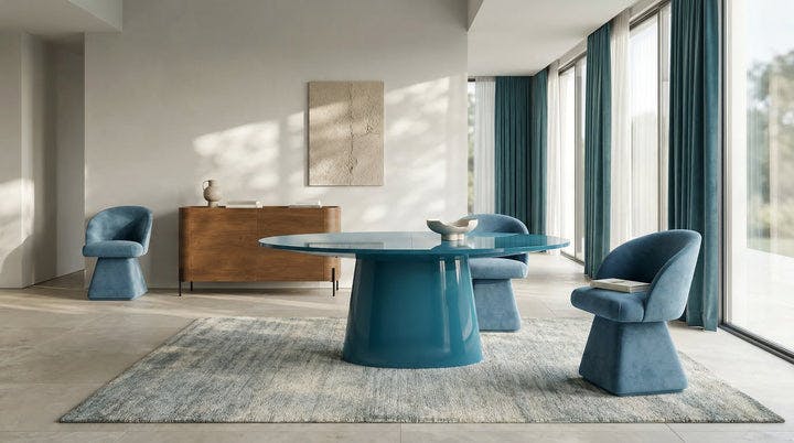 Caracole Furniture CLA-426-207 Paragon 84" Dining Table - Azure Caracole Furniture CLA-426-207 Paragon 84" Dining Table - Azure