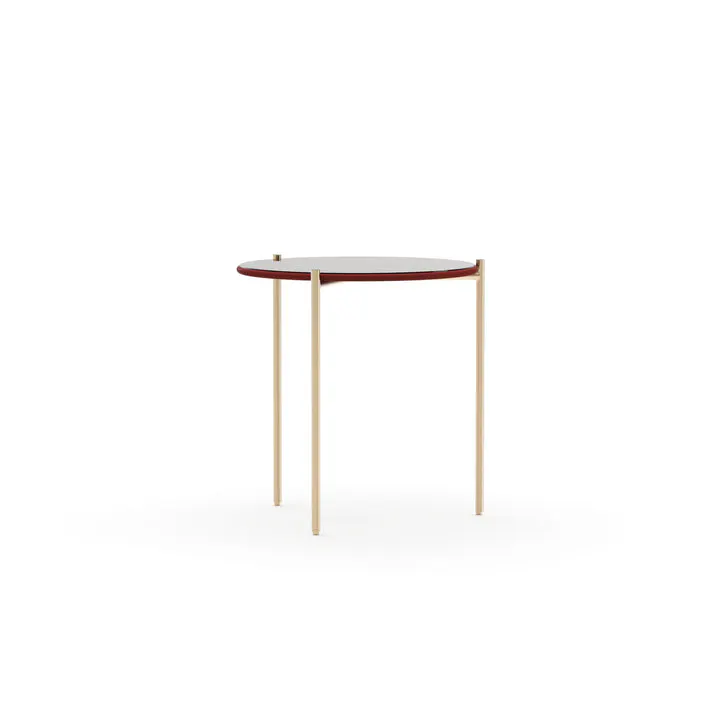 Caracole Furniture CLA-426-4122 Demli Rouge Glass Side Table