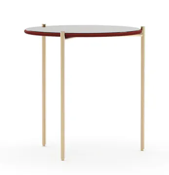 Caracole Furniture CLA-426-4122 Demli Rouge Glass Side Table Caracole Furniture CLA-426-4122 Demli Rouge Glass Side Table