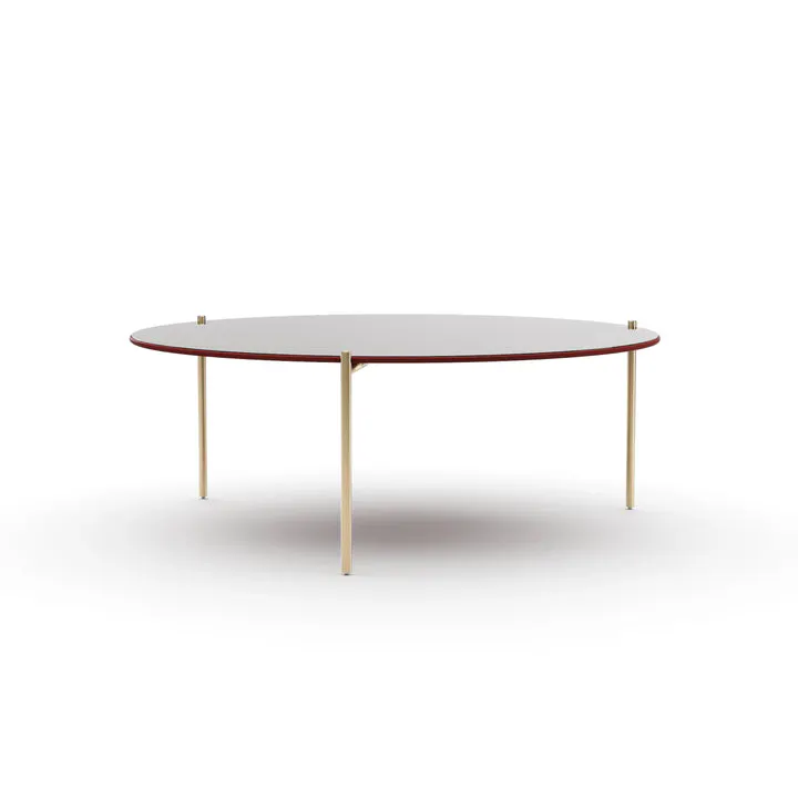 Caracole Furniture CLA-426-4018 Demli Large Rouge Glass Cocktail Table