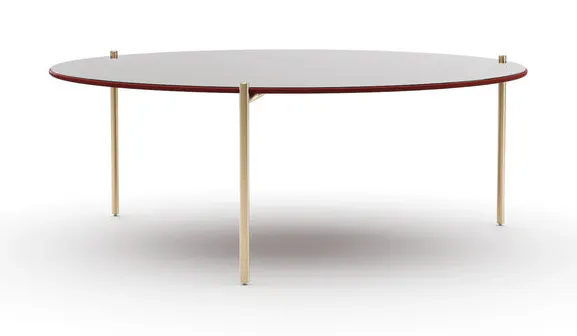 Caracole Furniture CLA-426-4018 Demli Large Rouge Glass Cocktail Table Caracole Furniture CLA-426-4018 Demli Large Rouge Glass Cocktail Table