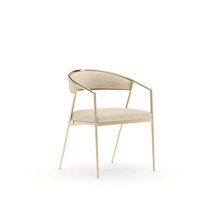 Caracole Furniture CLA-426-2713 Dario Wog Arm Chair – Ivory