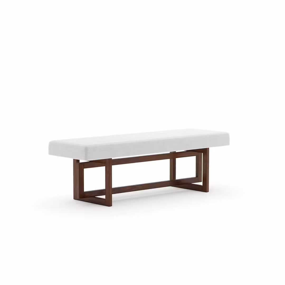 Caracole Furniture CLA-426-081 Wish You Were Here Wood Bench – Ivory