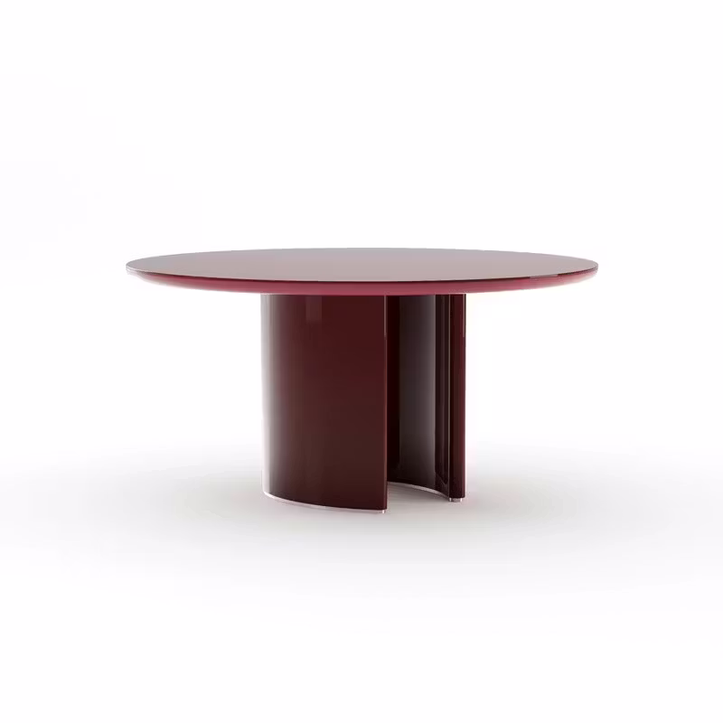Caracole Furniture CLA-426-204 Toby Round Dining Table – Rouge