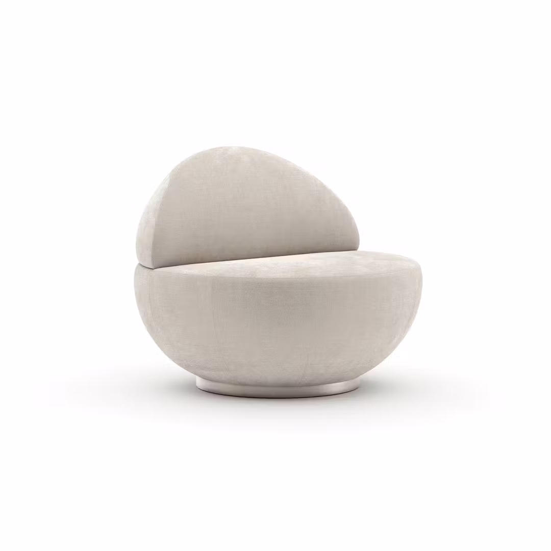 Caracole Furniture CLA-426-031-a Jagger Swivel Chair – Ivory