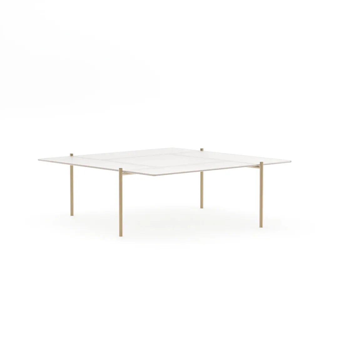 Caracole Furniture CLA-426-4021 Pinwheel Frosted Glass Cocktail Table