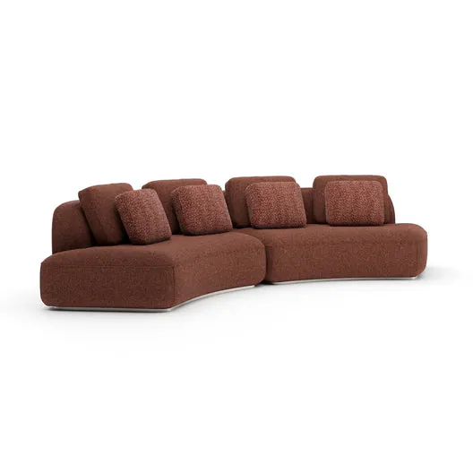 Caracole Furniture CLA-426-sec1-a Sasso 2pc Curved Sofa – Saffron