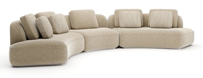 Caracole Furniture CLA-426-sec2-b Sasso 3pc Sofa - Oatmeal Caracole Furniture CLA-426-sec2-b Sasso 3pc Sofa - Oatmeal