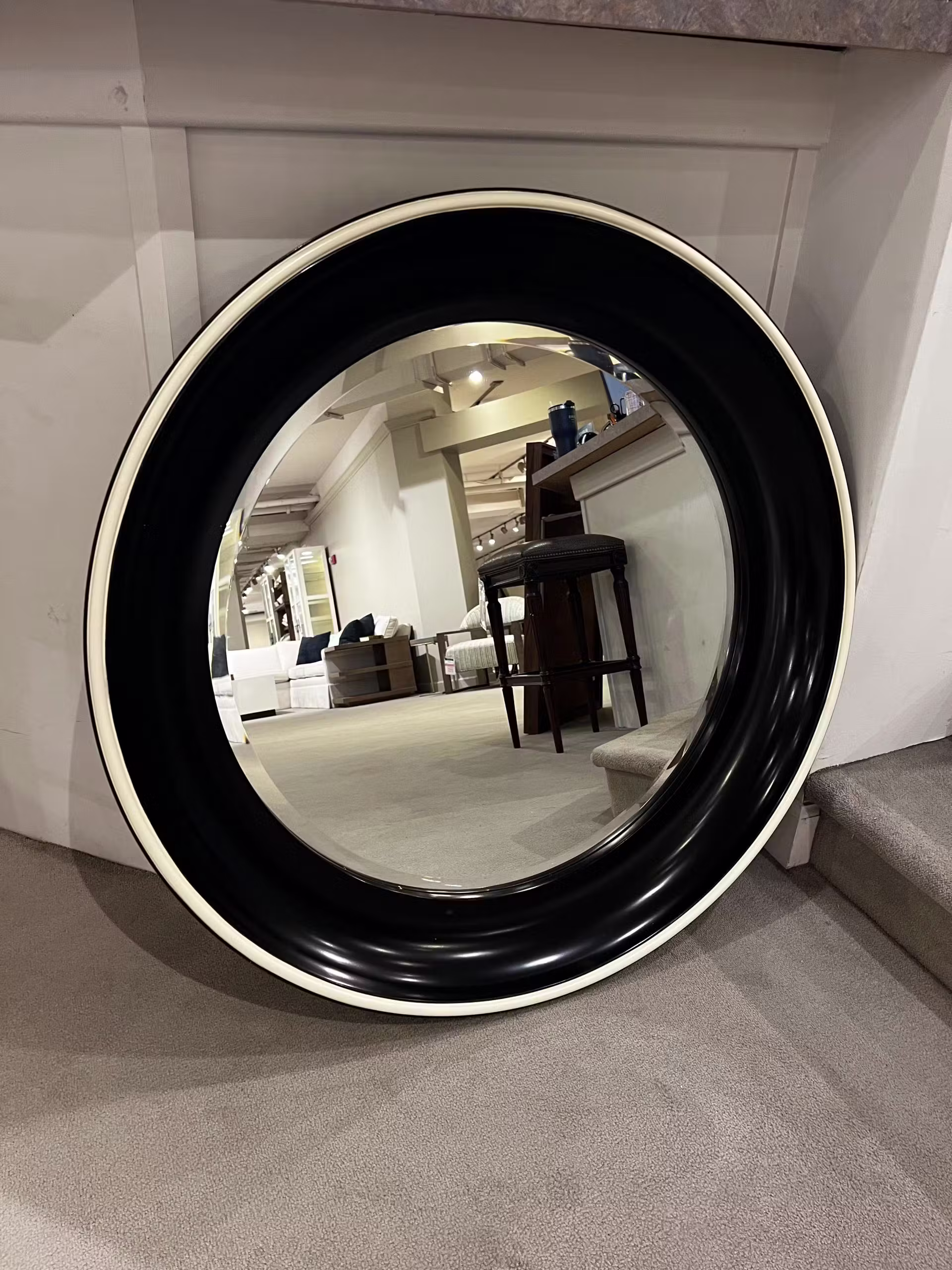 Hickory Chair HCP9099-10 Picard Round Mirror at Factory Outlets by Hickory Park