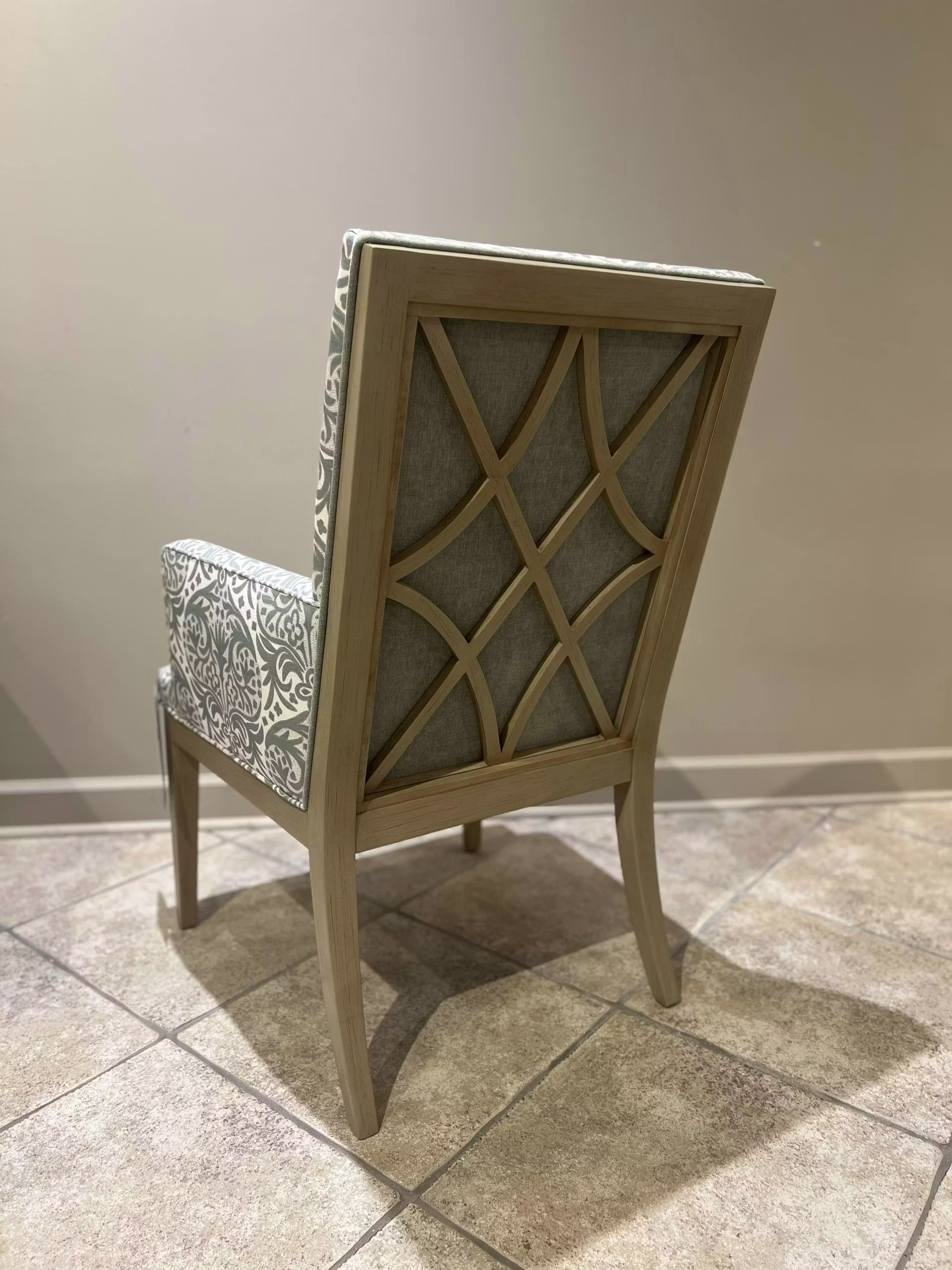 Jessica Charles 1120A-3/10626 Fretwork Lattice Arm Dining Chair
