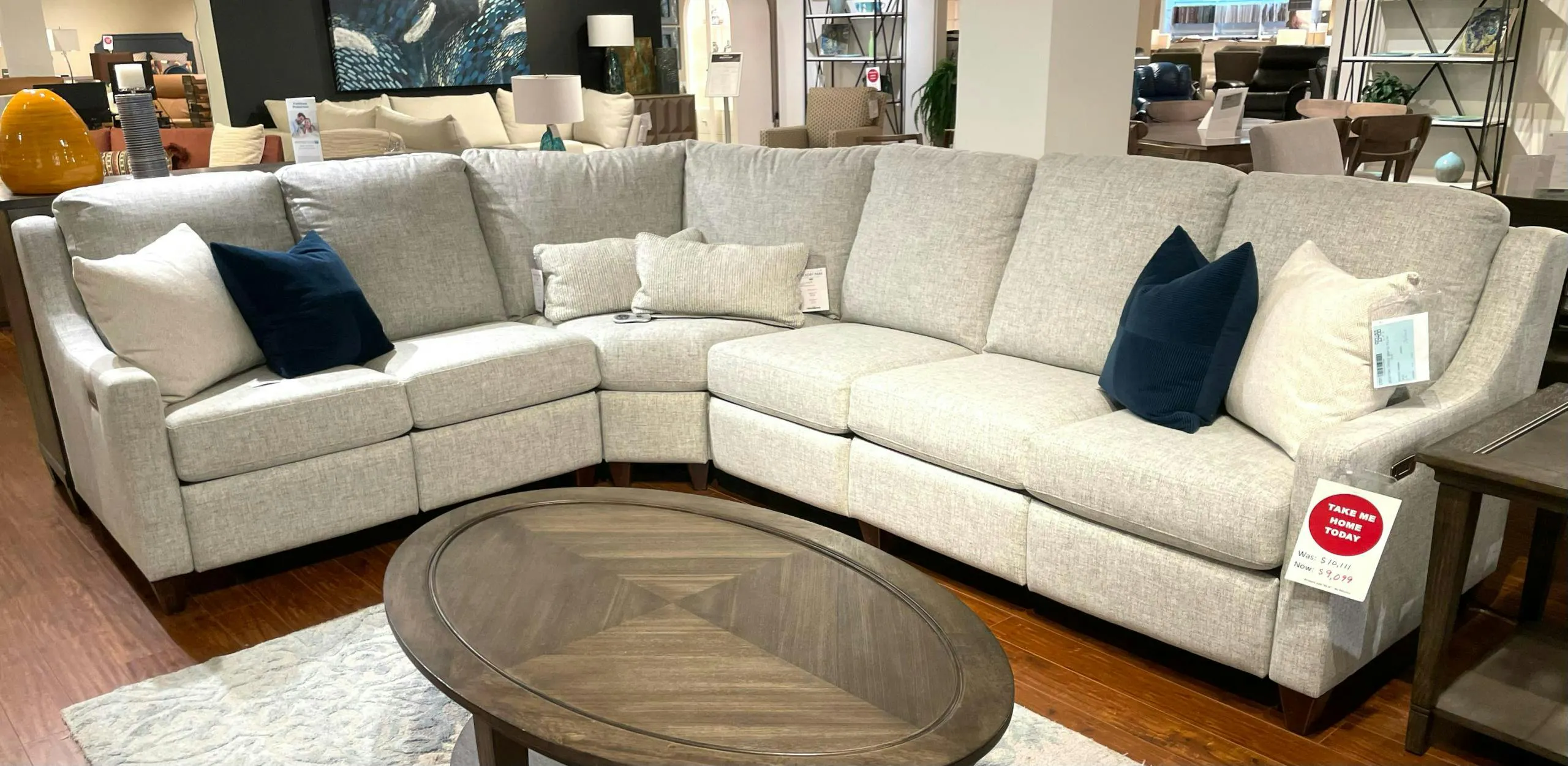 Bassett Furniture 1539-19 Bench Motion Sectional